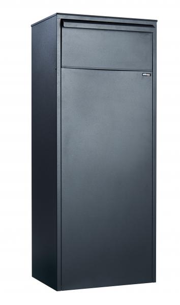 Allux 800 Paketbriefkasten in schwarz, Entnahme von hinten